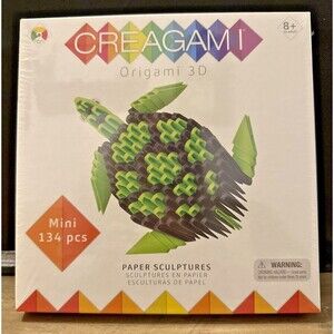 Creagami Origami 134 Pc 3D Mini Paper Sculpture Turtle - Brand New in Box